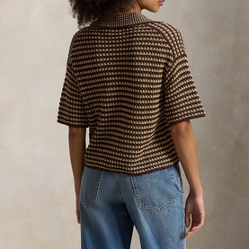 Striped Knitted Polo Shirt