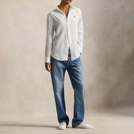 Polo Player Logo Linen Shirt