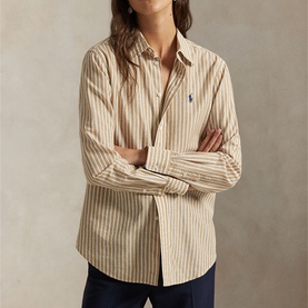 Polo Player Logo Striped Shirt