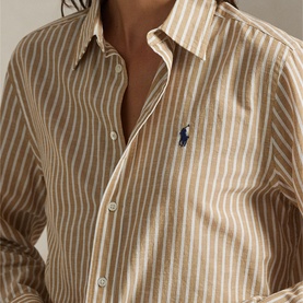 Polo Player Logo Striped Shirt