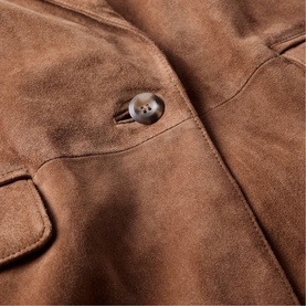 Single-Breasted Suede Blazer