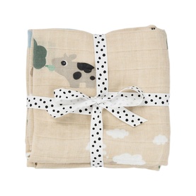 Two-Pack Tiny Farm Burp Cloth Set