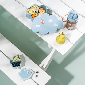 Playground Lunch & Snack Box With Straw