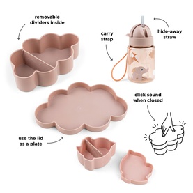 Playground Lunch & Snack Box With Straw