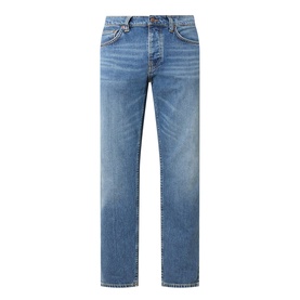 Solid Ollie Mid-Rise Straight Leg Jeans