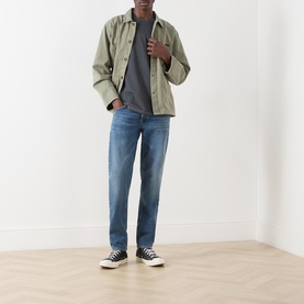 Solid Ollie Mid-Rise Straight Leg Jeans