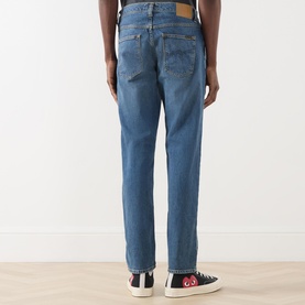 Solid Ollie Mid-Rise Straight Leg Jeans