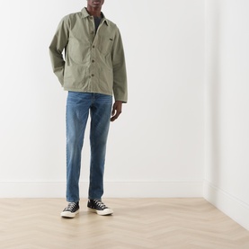Solid Ollie Mid-Rise Straight Leg Jeans