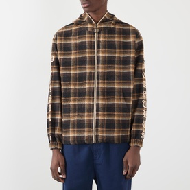 Grove Logo Check Zip Hoodie