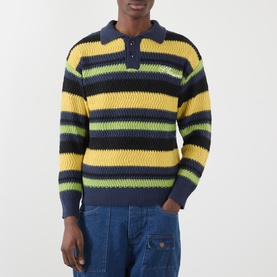 Cooper Striped Knitted Polo Shirt