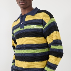 Cooper Striped Knitted Polo Shirt