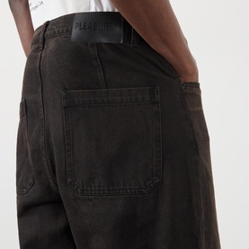 Oil Mid-Rise Baggy Leg Jeans