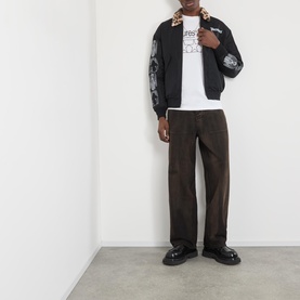 Oil Mid-Rise Baggy Leg Jeans