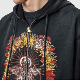 Roque Logo Cropped Zip Hoodie