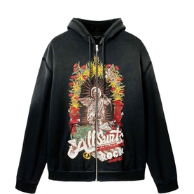 Roque Logo Cropped Zip Hoodie