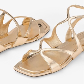 Ayla Metallic Flat Sandals