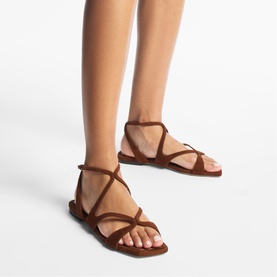 Ayla Suede Flat Sandals