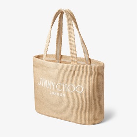 Raffia Logo Beach Tote Bag