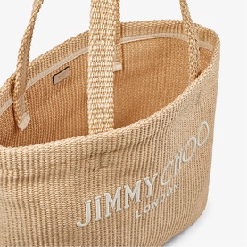 Raffia Logo Beach Tote Bag