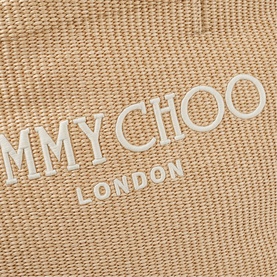 Raffia Logo Beach Tote Bag