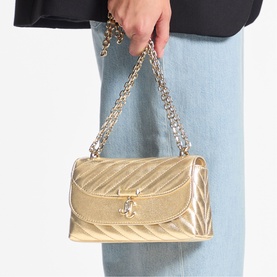 Curve Quilted Top Handle Bag