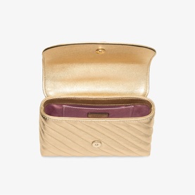 Curve Quilted Top Handle Bag