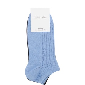 Two-Pack Logo Line Pattern  Ankle Socks