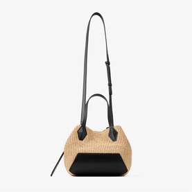 Diamond Small Raffia Tote Bag
