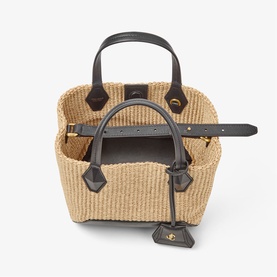 Diamond Small Raffia Tote Bag