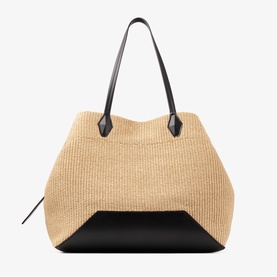 Diamond Large Raffia Tote Bag