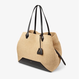 Diamond Large Raffia Tote Bag