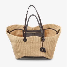 Diamond Large Raffia Tote Bag
