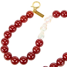 Carnelia Beaded Pearl Necklace