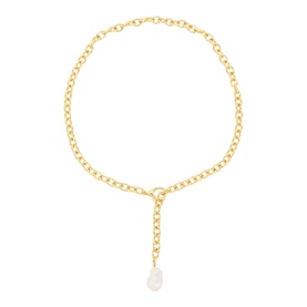 Long Chain Pearl Pendant Necklace