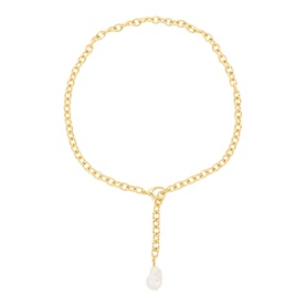 Long Chain Pearl Pendant Necklace