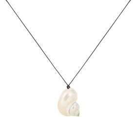 Shell Long Corduroy Necklace