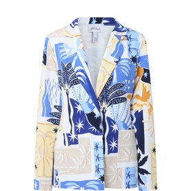 Printed Single-Breasted Blazer