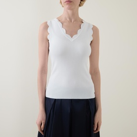 Scalloped Logo Tank Top