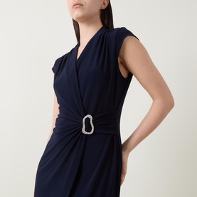 Embellished Wrap Dress