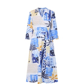 Tropical Wrap Dress