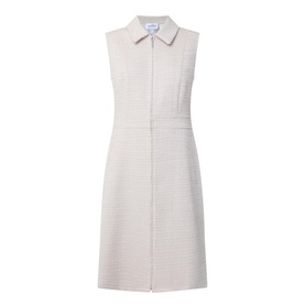 Textured Zip Mini Shirt Dress