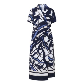 Abstract Wrap Dress