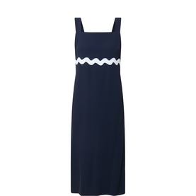 Wave Trim Pencil Dress