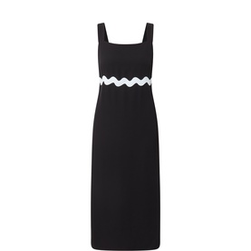 Wave Trim Pencil Dress