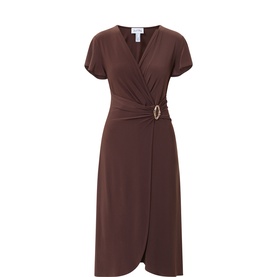 Brooch Wrap Dress