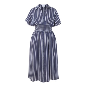 Striped Fit-and-Flare Dress