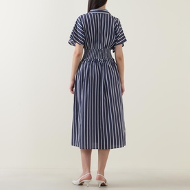 Striped Fit-and-Flare Dress