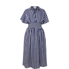 Striped Fit-and-Flare Dress