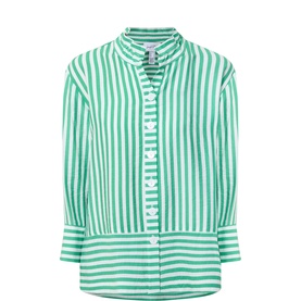 Ruffle Striped Shirt
