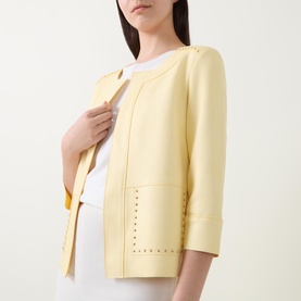 Stud Faux Suede Jacket